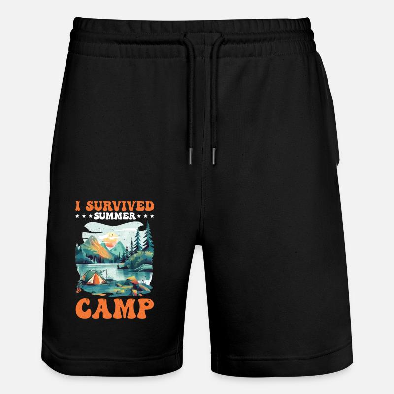 I Survived Summer Camp 5 - Stanley/Stella Unisex Bio Joggingshorts Trainer  - Schwarz