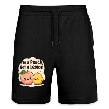 SEKT - Stanley/Stella Unisex Bio Joggingshorts Trainer  - Schwarz - Vorne - Nik (191cm) & Marisol (170cm)