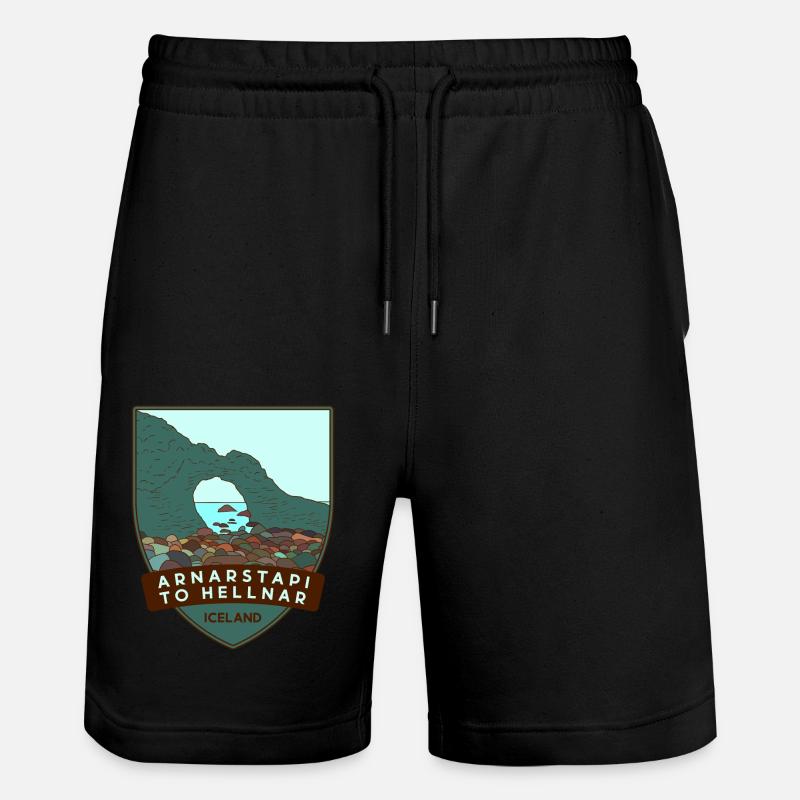 Arnarstapi to Hellnar – Iceland - Stanley/Stella Trainer Unisex Organic Jogging Shorts - black