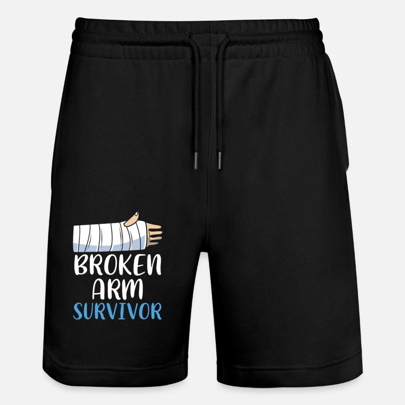 Broken Arm Bone Fracture - Stanley/Stella Trainer Unisex Organic Jogging Shorts - black