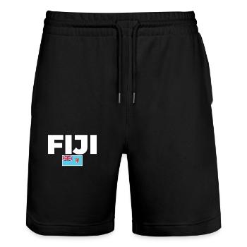 Fidji Fidji Drapeau fidjien Fidji - Short de jogging bio TRAINER Stanley/Stella unisexe - noir - Devant - Nik (191cm) & Marisol (170cm)