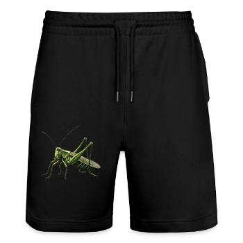 Grillen Grille - Stanley/Stella Unisex Bio Joggingshorts Trainer  - Schwarz - Vorne - Nik (191cm) & Marisol (170cm)