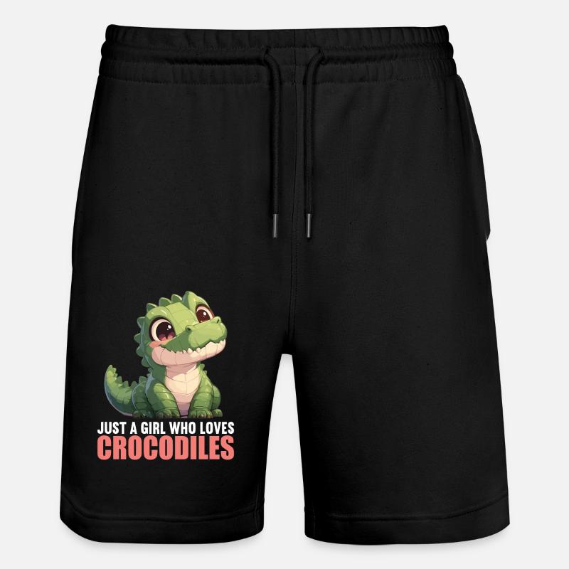 Crocodiles Crocodile - Stanley/Stella Trainer Unisex Organic Jogging Shorts - black