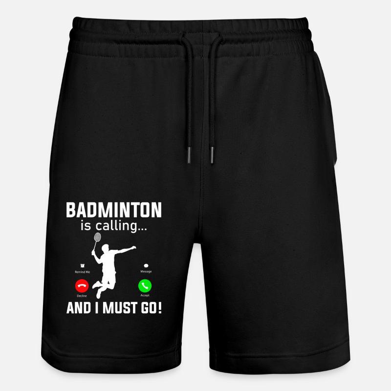Volant de badminton - Short de jogging bio TRAINER Stanley/Stella unisexe - noir