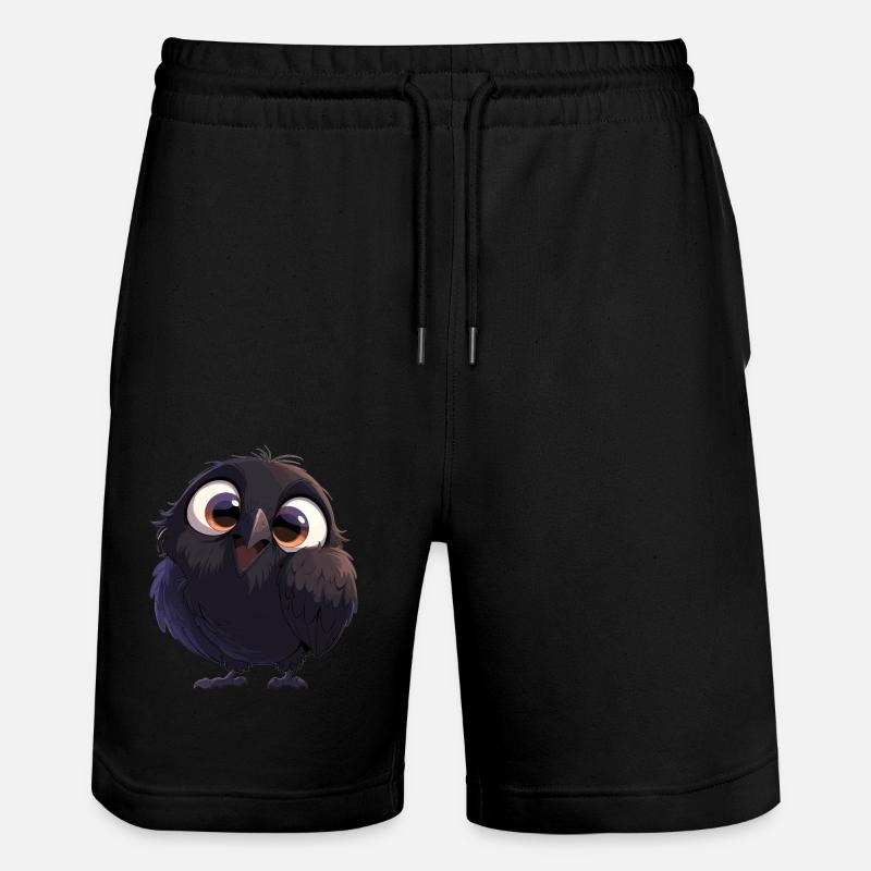Crows Crow - Stanley/Stella Trainer Unisex Organic Jogging Shorts - black