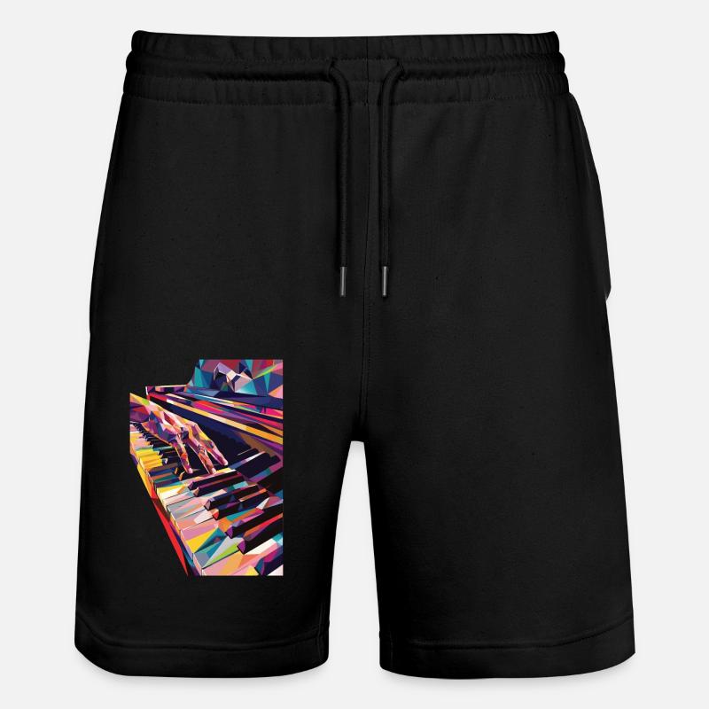 Piano - Short de jogging bio TRAINER Stanley/Stella unisexe - noir