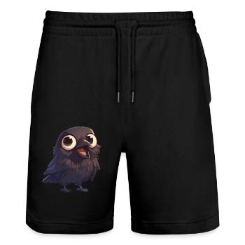 Corbeaux Corbeaux - Short de jogging bio TRAINER Stanley/Stella unisexe - noir - Devant - Nik (191cm) & Marisol (170cm)