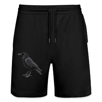 Corbeaux Corbeaux - Short de jogging bio TRAINER Stanley/Stella unisexe - noir - Devant - Nik (191cm) & Marisol (170cm)