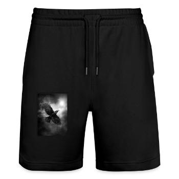 Corbeaux Corbeaux - Short de jogging bio TRAINER Stanley/Stella unisexe - noir - Devant - Nik (191cm) & Marisol (170cm)