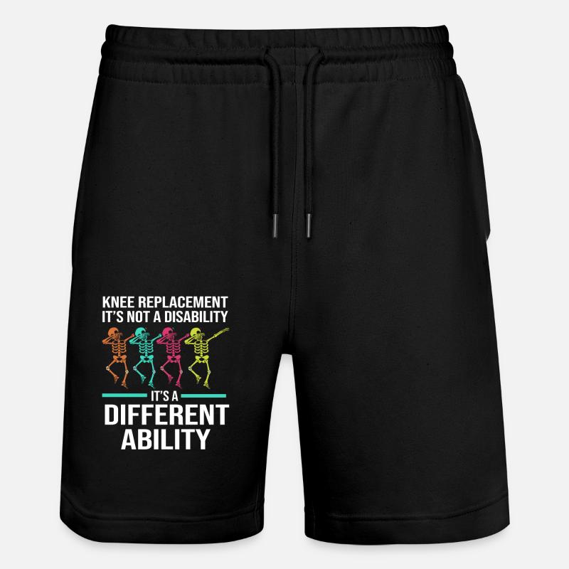 Knie Operation - Stanley/Stella Unisex Bio Joggingshorts Trainer  - Schwarz
