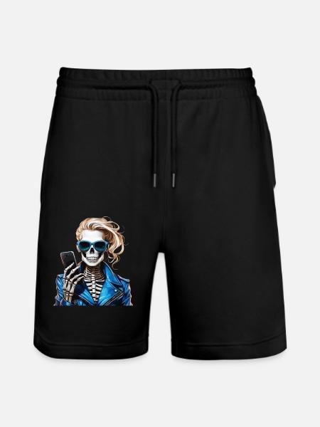 SMARTPHONE SKELETON FEMME - Short de jogging bio TRAINER Stanley/Stella unisexe - noir