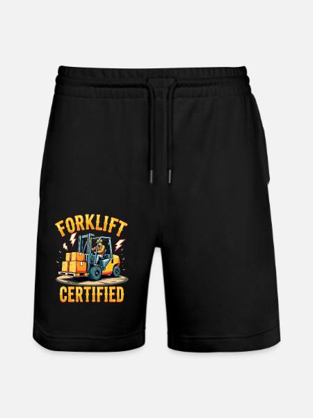 Forklift Certified Gabelstapler - Stanley/Stella Unisex Bio Joggingshorts Trainer  - Schwarz