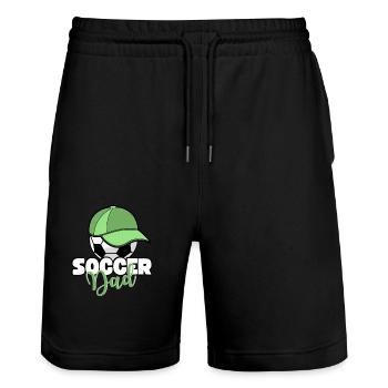 Soccer Dad Soccer Dad Footballer Father Saying. - Stanley/Stella Trainer Unisex Organic Jogging Shorts - black - Front - Nik (191cm) & Marisol (170cm)