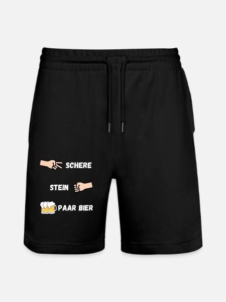  Karneval Party Lustig - Stanley/Stella Unisex Bio Joggingshorts Trainer  - Schwarz