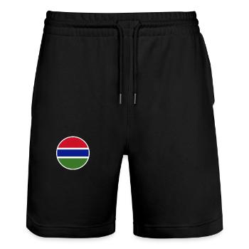 Gambie Drapeau gambien Gambier - Short de jogging bio TRAINER Stanley/Stella unisexe - noir - Devant - Nik (191cm) & Marisol (170cm)