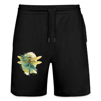 Libellules Libellule - Short de jogging bio TRAINER Stanley/Stella unisexe - noir - Devant - Nik (191cm) & Marisol (170cm)
