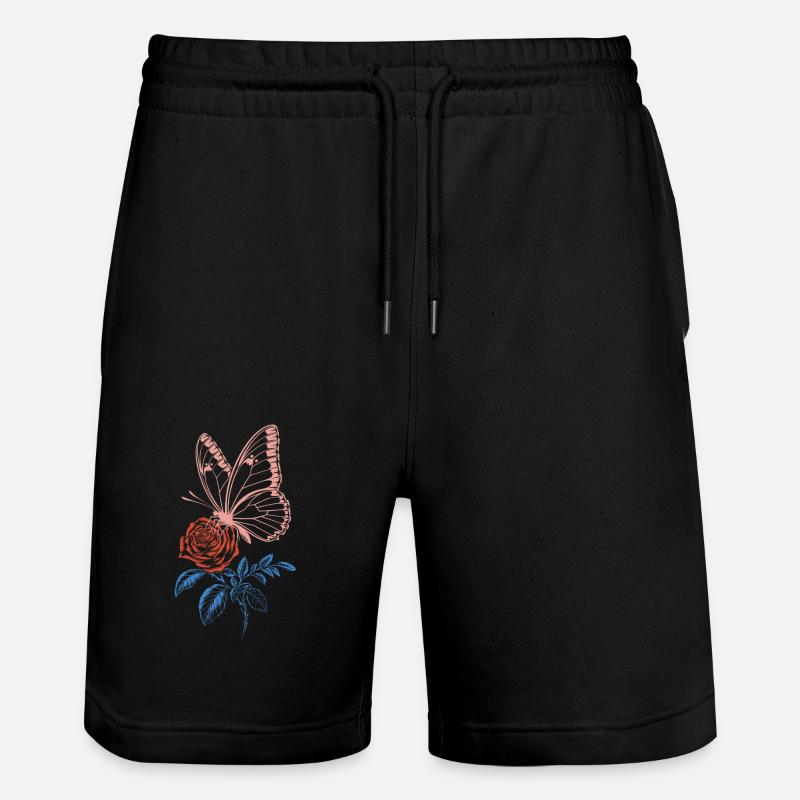Papillon Rose - Short de jogging bio TRAINER Stanley/Stella unisexe - noir