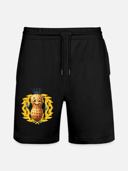 Peanut Winner Winner Victory Laurel Wreath - Stanley/Stella Trainer Unisex Organic Jogging Shorts - black
