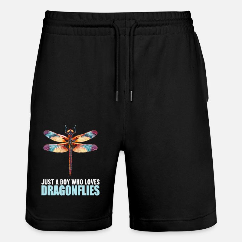 Libellen Libelle - Stanley/Stella Unisex Bio Joggingshorts Trainer  - Schwarz