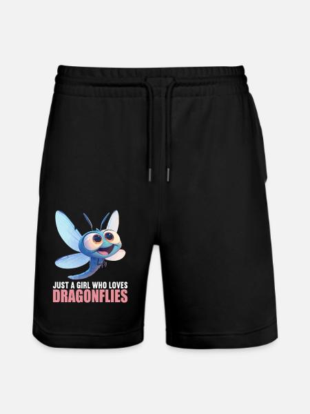 Dragonflies Dragonfly - Stanley/Stella Trainer Unisex Organic Jogging Shorts - black