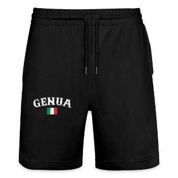 Gênes Italie Drapeau italien vintage - Short de jogging bio TRAINER Stanley/Stella unisexe - noir - Devant - Nik (191cm) & Marisol (170cm)