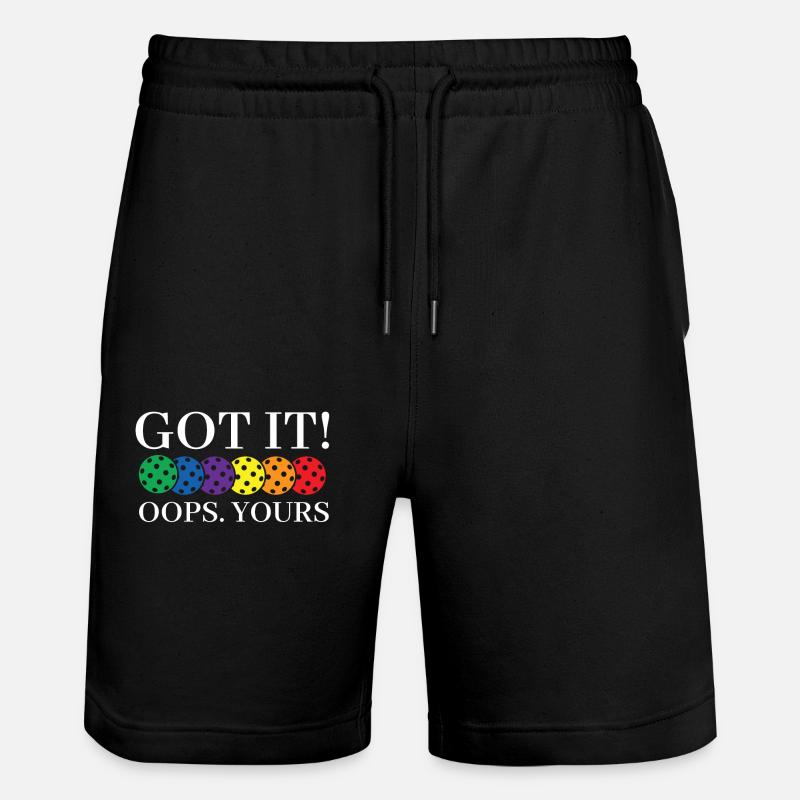 Pickleball Leidenschaft Got It Oops Yours Spaß - Stanley/Stella Unisex Bio Joggingshorts Trainer  - Schwarz
