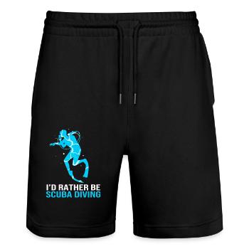 Dive - Stanley/Stella Trainer Unisex Organic Jogging Shorts - black - Front - Nik (191cm) & Marisol (170cm)