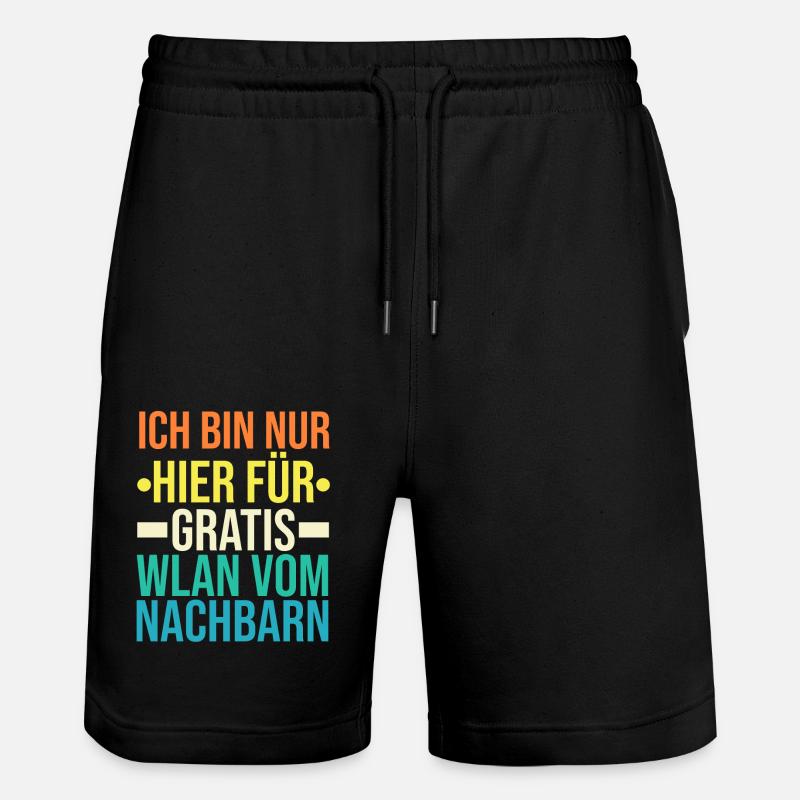 Nachbarschaft Bester Nachbar - Stanley/Stella Unisex Bio Joggingshorts Trainer - Schwarz