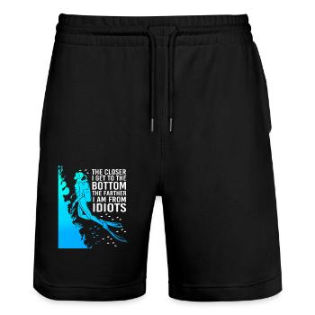 Tauchen - Stanley/Stella Unisex Bio Joggingshorts Trainer  - Schwarz - Vorne - Nik (191cm) & Marisol (170cm)