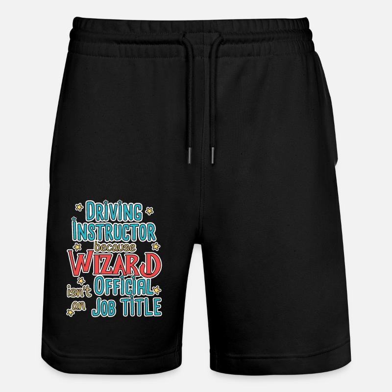 Driving Instructor Wizard Fahrschule - Stanley/Stella Unisex Bio Joggingshorts Trainer  - Schwarz