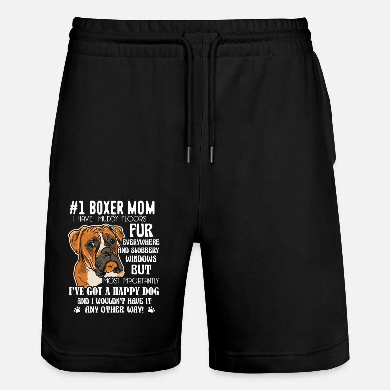 Boxer Mom - Stanley/Stella Trainer Unisex Organic Jogging Shorts - black