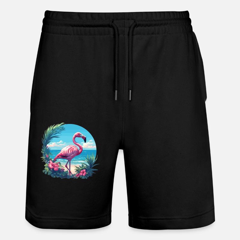 Flamingos Flamingo - Stanley/Stella Unisex Bio Joggingshorts Trainer  - Schwarz