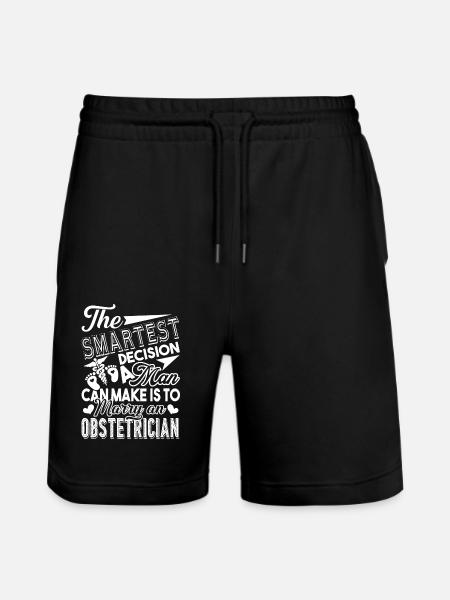 Obstetrician Marry An Obstetrician - Stanley/Stella Trainer Unisex Organic Jogging Shorts - black