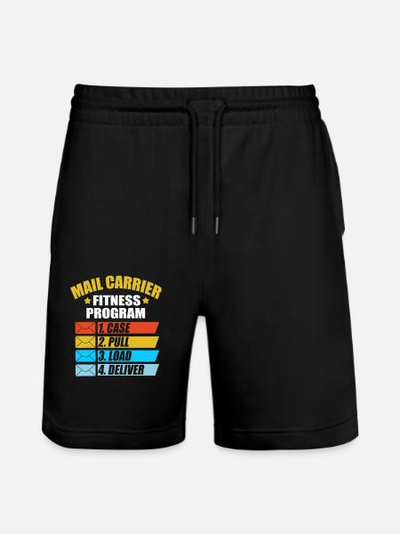 Postman - Stanley/Stella Trainer Unisex Organic Jogging Shorts - black