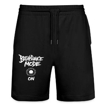 Breakdance Mode On Breakdance Breakdancing - Stanley/Stella Unisex Bio Joggingshorts Trainer  - Schwarz - Vorne - Nik (191cm) & Marisol (170cm)