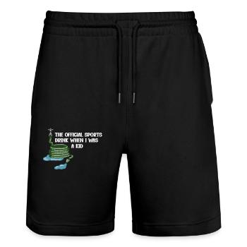 The official sports drink of my childhood – - Stanley/Stella Trainer Unisex Organic Jogging Shorts - black - Front - Nik (191cm) & Marisol (170cm)