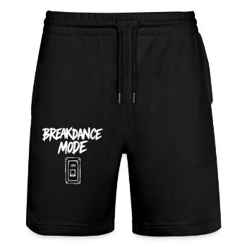 Breakdance Mode On Breakdance Breakdancing - Stanley/Stella Unisex Bio Joggingshorts Trainer  - Schwarz - Vorne - Nik (191cm) & Marisol (170cm)