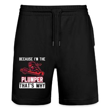 Schraubenschlüssel, den Sie nicht verstehen würden, Klempner - Stanley/Stella Unisex Bio Joggingshorts Trainer  - Schwarz - Vorne - Nik (191cm) & Marisol (170cm)