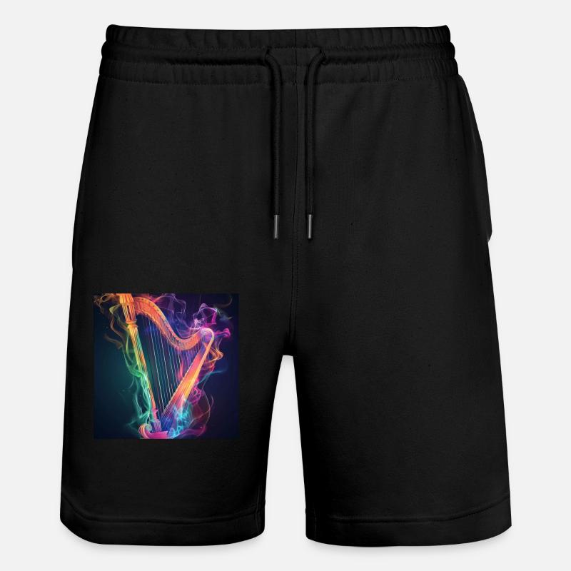 Harfe - Stanley/Stella Unisex Bio Joggingshorts Trainer  - Schwarz