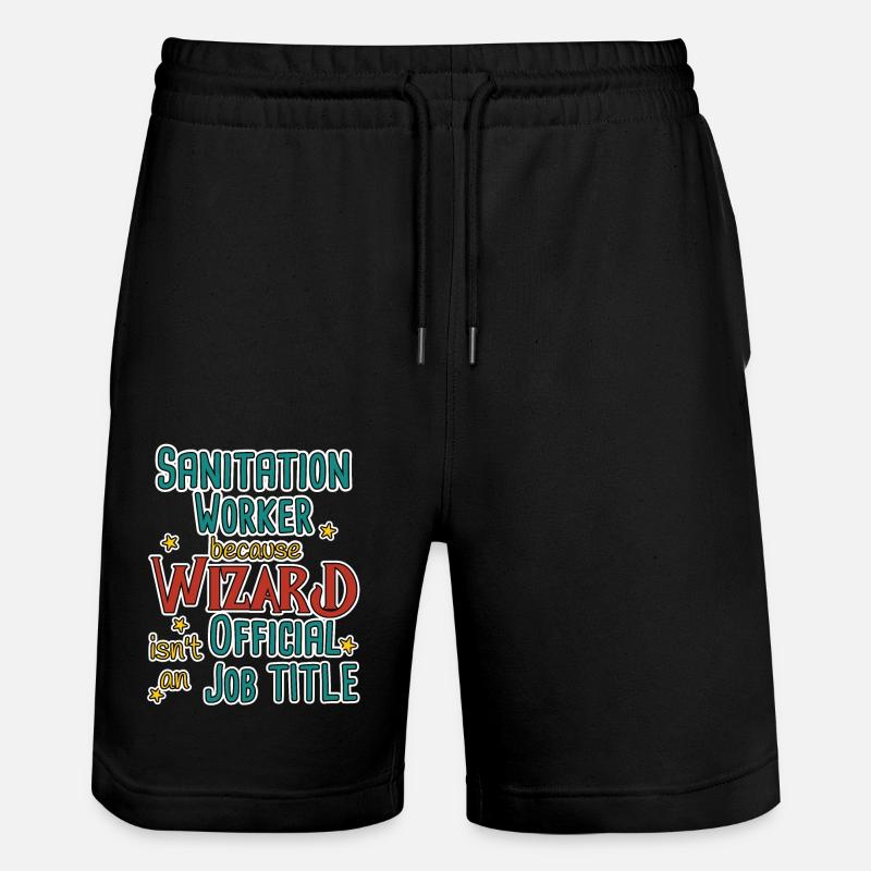 Assistant d’assainissement - Short de jogging bio TRAINER Stanley/Stella unisexe - noir