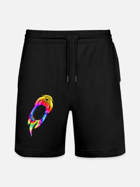 Otter Tie Dye - Stanley/Stella Trainer Unisex Organic Jogging Shorts - black