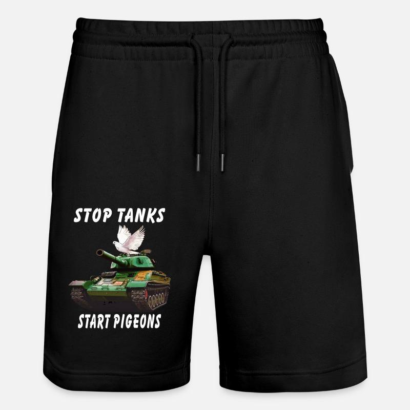 STOP TANKS START PIGEONS - Short de jogging bio TRAINER Stanley/Stella unisexe - noir