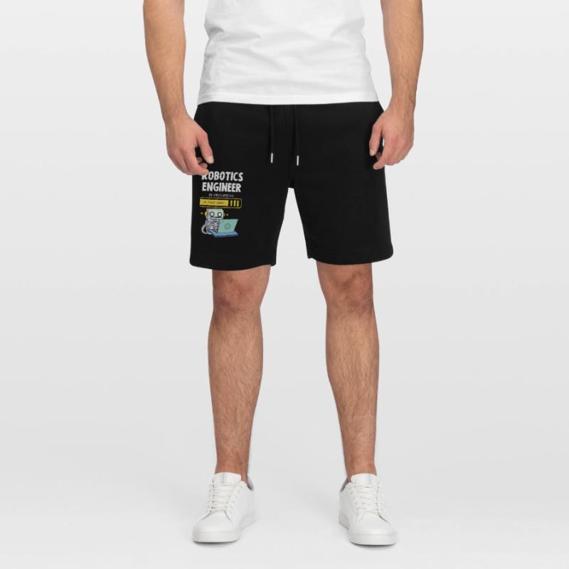 Robotics Engineer In Progress Please Wait Stanley/Stella Trainer Unisex Organic Jogging Shorts