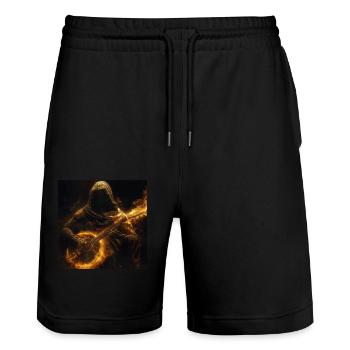 Banjo - Stanley/Stella Unisex Bio Joggingshorts Trainer  - Schwarz - Vorne - Nik (191cm) & Marisol (170cm)