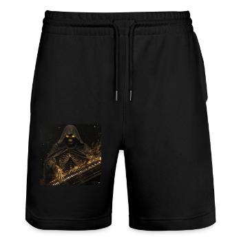 Klavier - Stanley/Stella Unisex Bio Joggingshorts Trainer  - Schwarz - Vorne - Nik (191cm) & Marisol (170cm)
