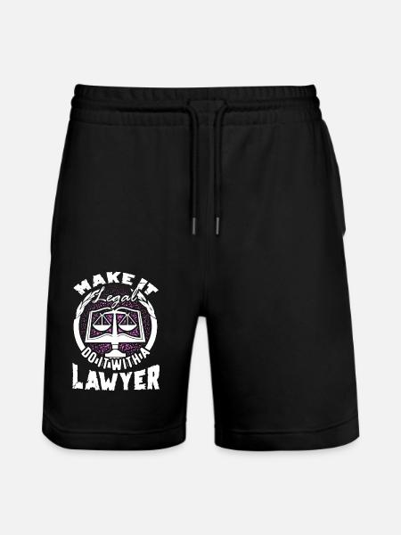 Lawyer Make It Legal - Stanley/Stella Trainer Unisex Organic Jogging Shorts - black