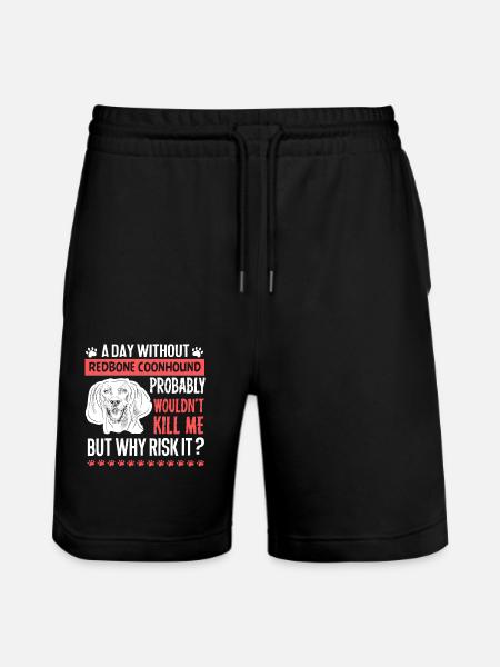 Day Without Redbone Coonhound - Stanley/Stella Trainer Unisex Organic Jogging Shorts - black