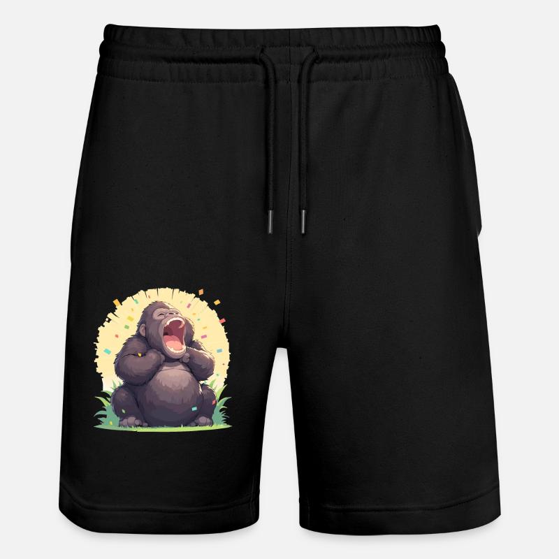 Gorilles Gorilles - Short de jogging bio TRAINER Stanley/Stella unisexe - noir