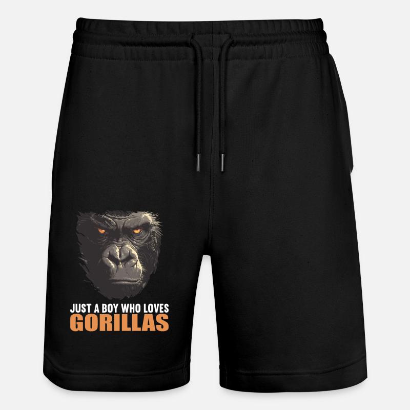 Gorillas Gorilla - Stanley/Stella Trainer Unisex Organic Jogging Shorts - black