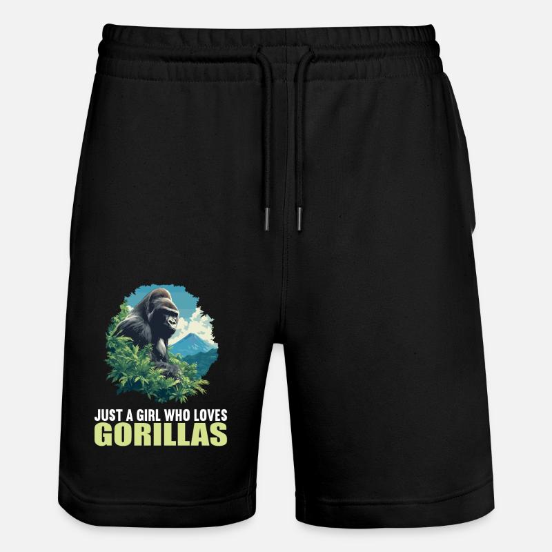 Gorilles Gorilles - Short de jogging bio TRAINER Stanley/Stella unisexe - noir